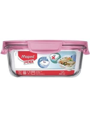 Maped Picnik Concept Glass Lunch Box - Light Pink